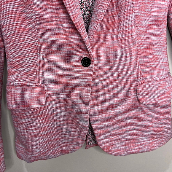 Anthropologie Blazer Jacket Cartonnier Pink Tonal Floral Inside Coat Cottagecore - Picture 4 of 11